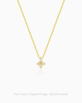 Snowflake Gold Necklace – Love & Serenity