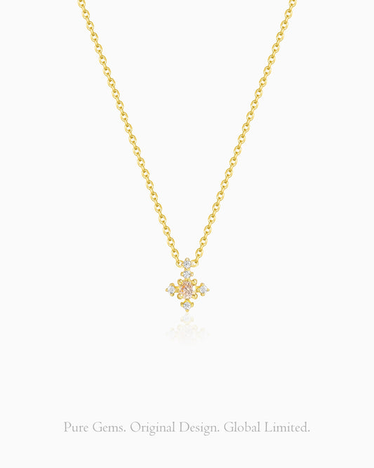 スノーフレーク 14K ゴールドメッキ スターリングシルバー ネックレス – 愛と安らぎ