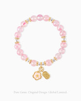 Red Agate Pearl 14K Gold Plated Beaded Bracelet