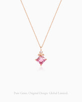 Pink Crystal Gold Necklace – Love & Grace