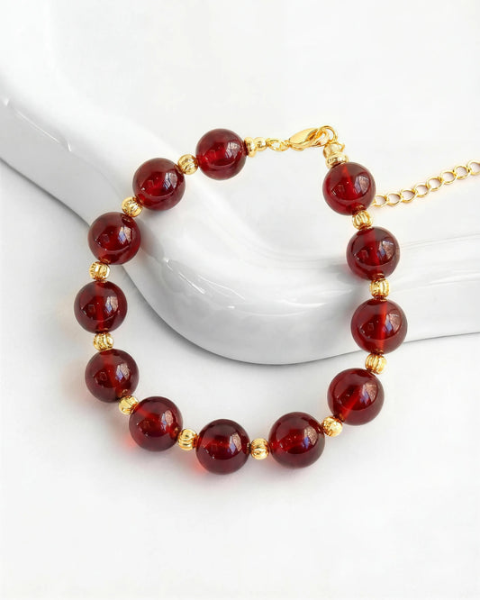Garnet Gold Bracelet – Vitality & Passion