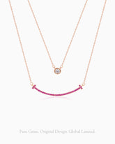 Smile Layered Gold Necklace – Joy & Positivity