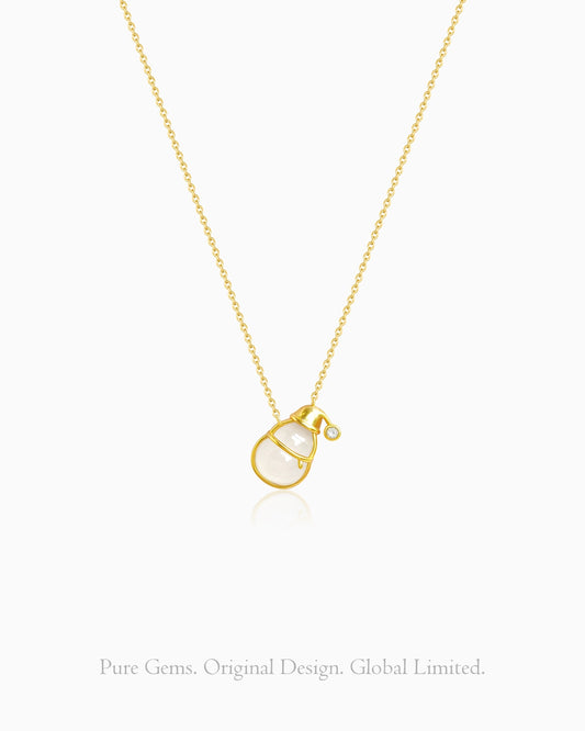 Snowman Gold Necklace – Warmth & Joy