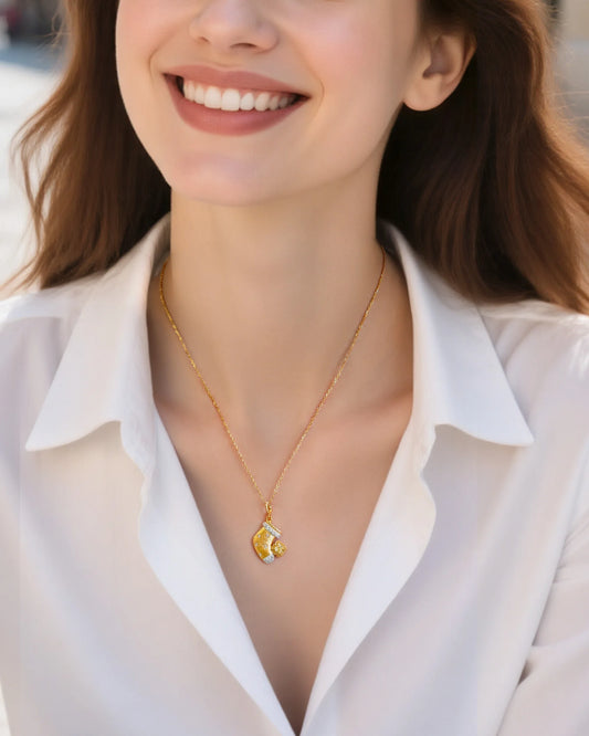Stocking Gold Plated Sterling Silver Necklace – Festive Cheer