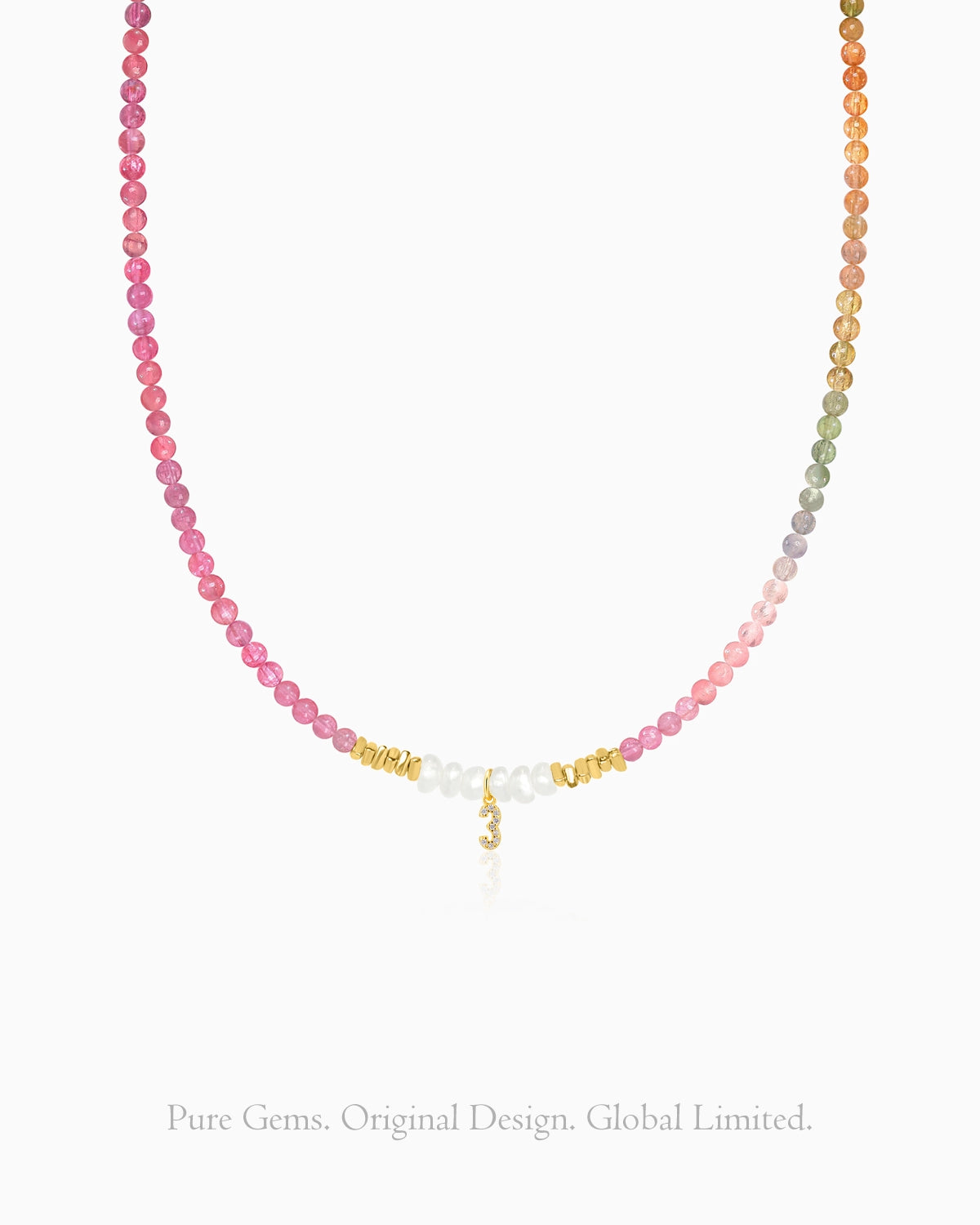 Tourmaline Rainbow Beaded Necklace