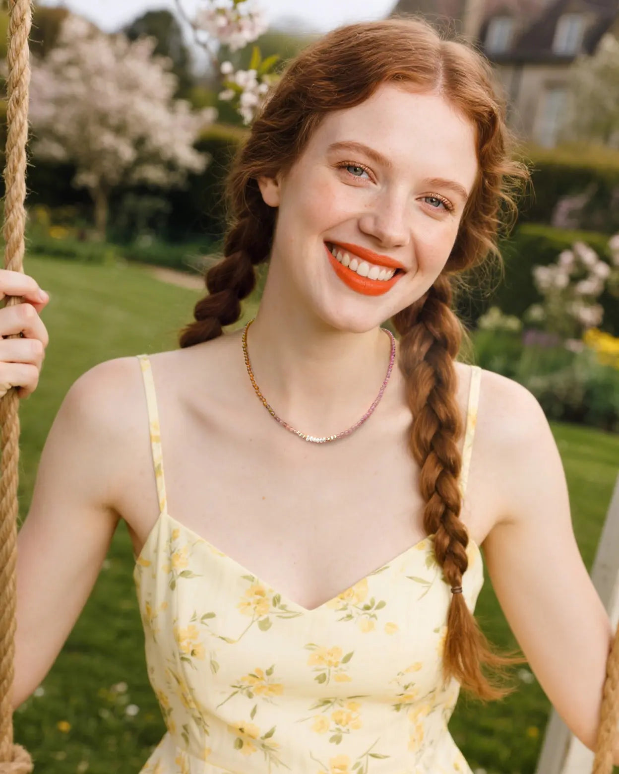 Tourmaline Rainbow Beaded Necklace