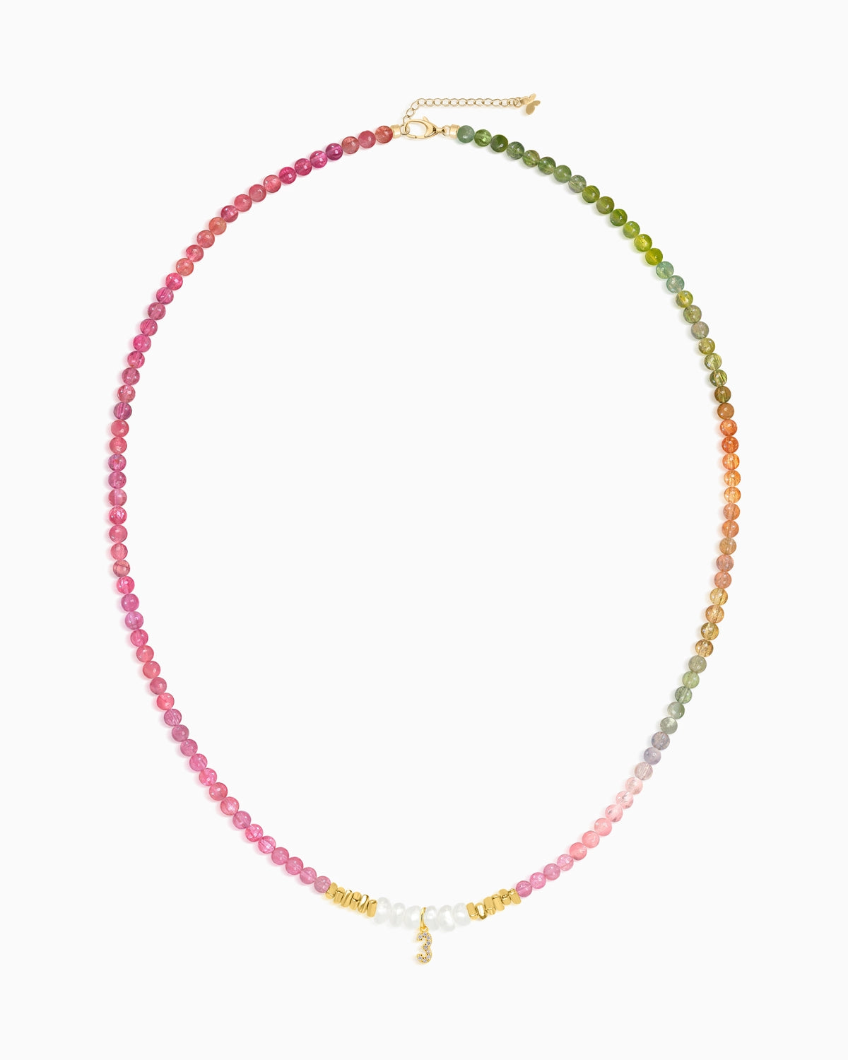 Tourmaline Rainbow Beaded Necklace