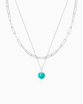 Turquoise Silver Necklace Set – Protection & Balance