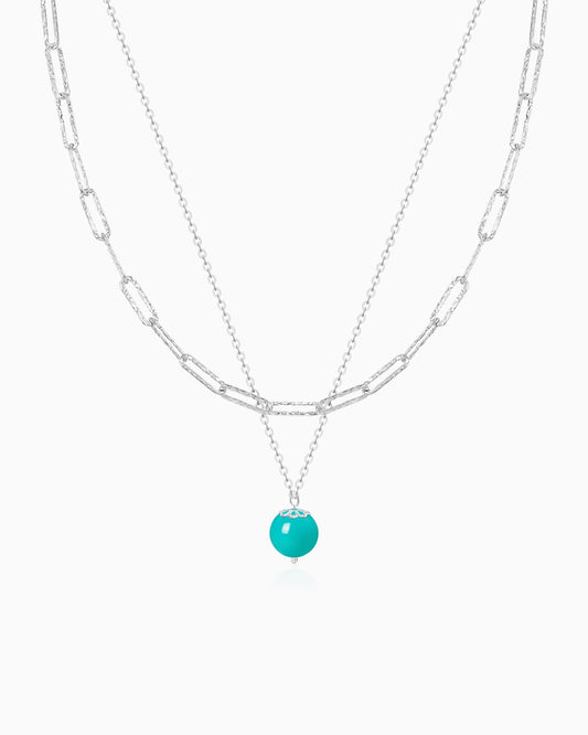 Turquoise Sterling Silver Necklace Set – Protection & Balance