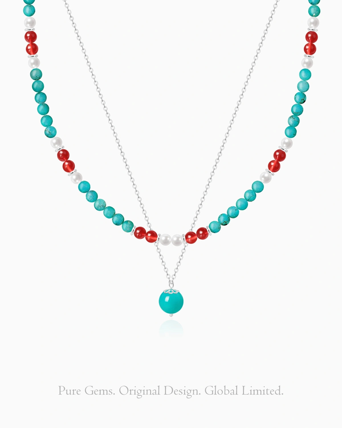Turquoise Beaded Necklace Set