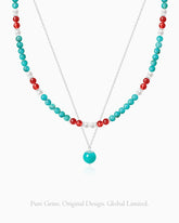 Turquoise Beaded Necklace Set