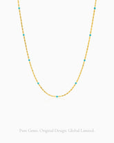 Turquoise Gold Chain Necklace – Calm & Balance
