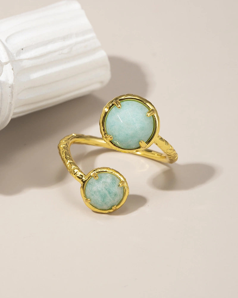 amazonite Gemstone Gold Ring