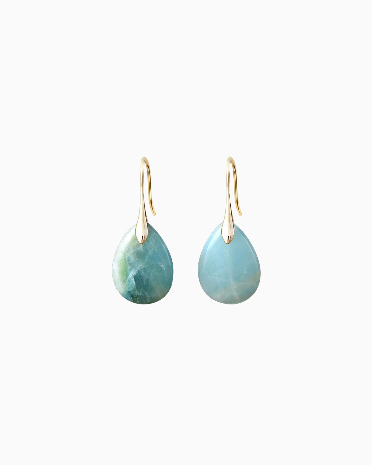 amazonite 14k gold plated earrings