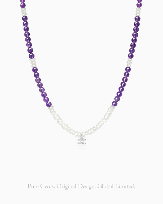amethyst beaded necklace