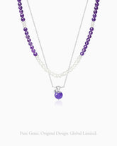 amethyst-beaded-necklace set