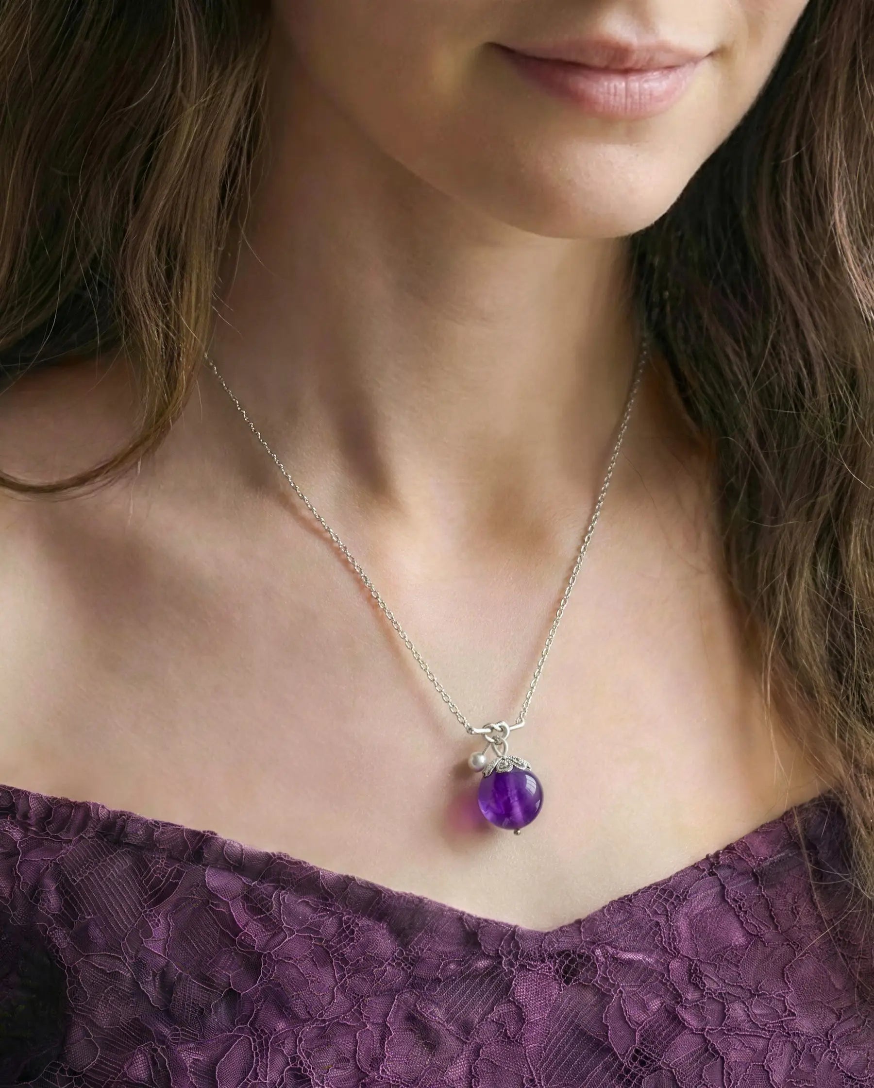 amethyst pendant necklace