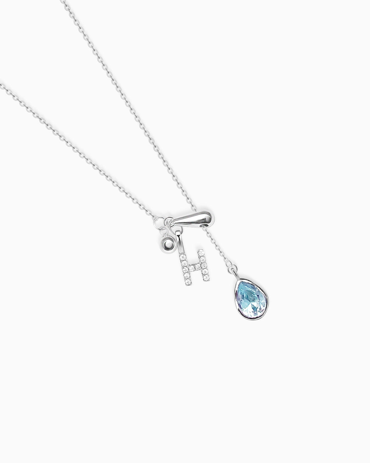 Aquamarine pendant necklace | March birthstone jewelry