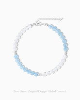 aquamarine beaded bracelet for march birthday