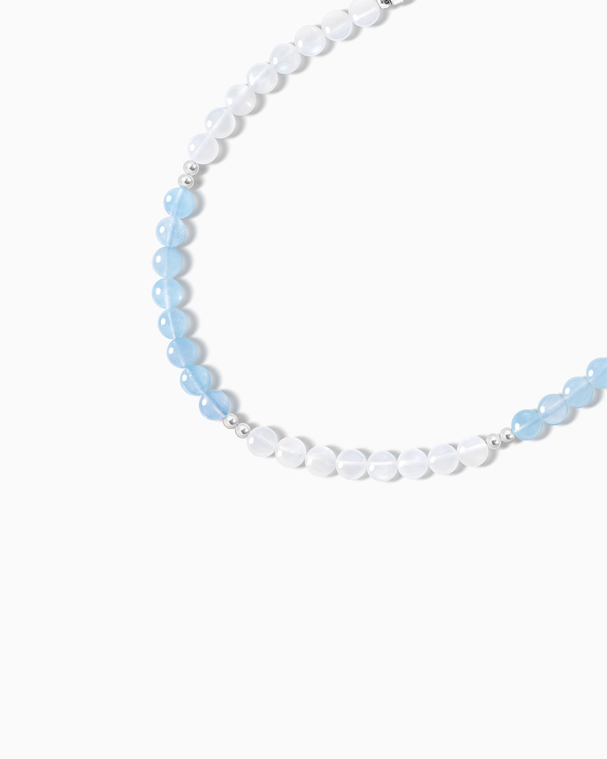 aquamarine beaded bracelet – march birthstone
