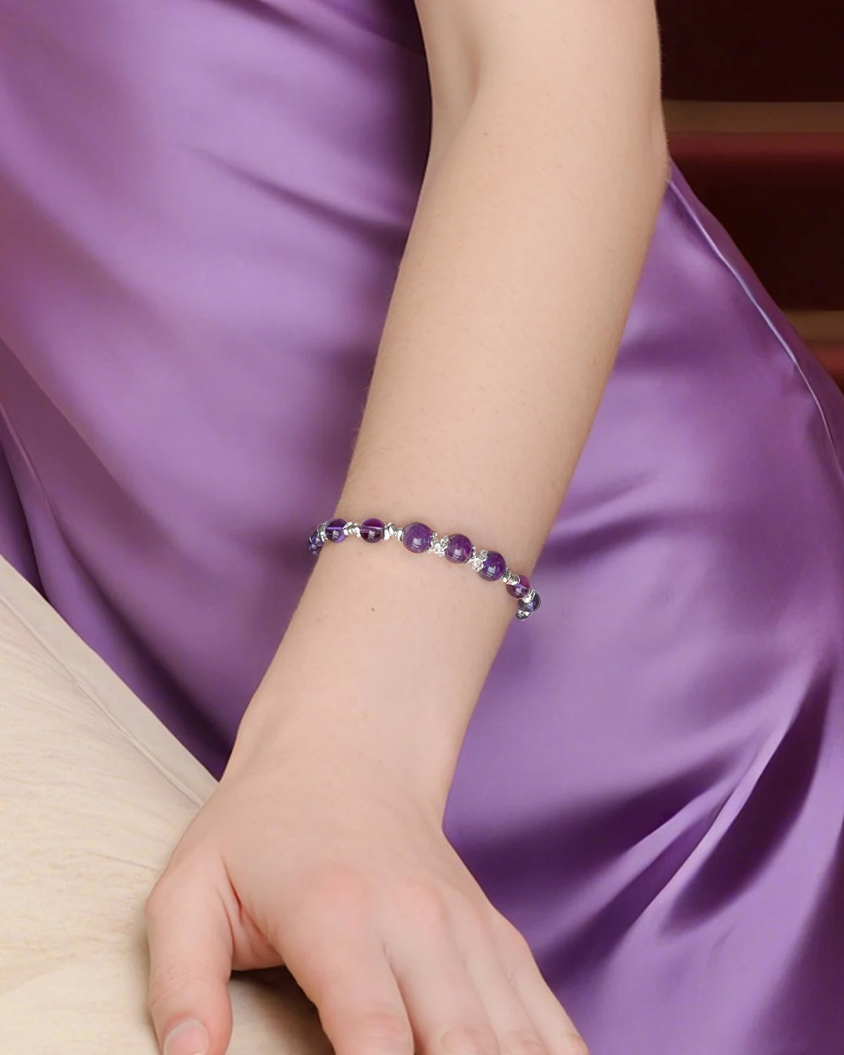 aquamarine beaded bracelet – march jewelry