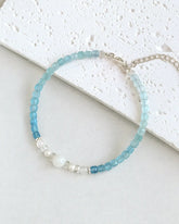 Aquamarine Moonstone Silver Bracelet – Serenity & Balance