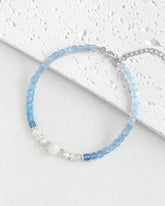 Aquamarine Moonstone Silver Bracelet – Serenity & Balance