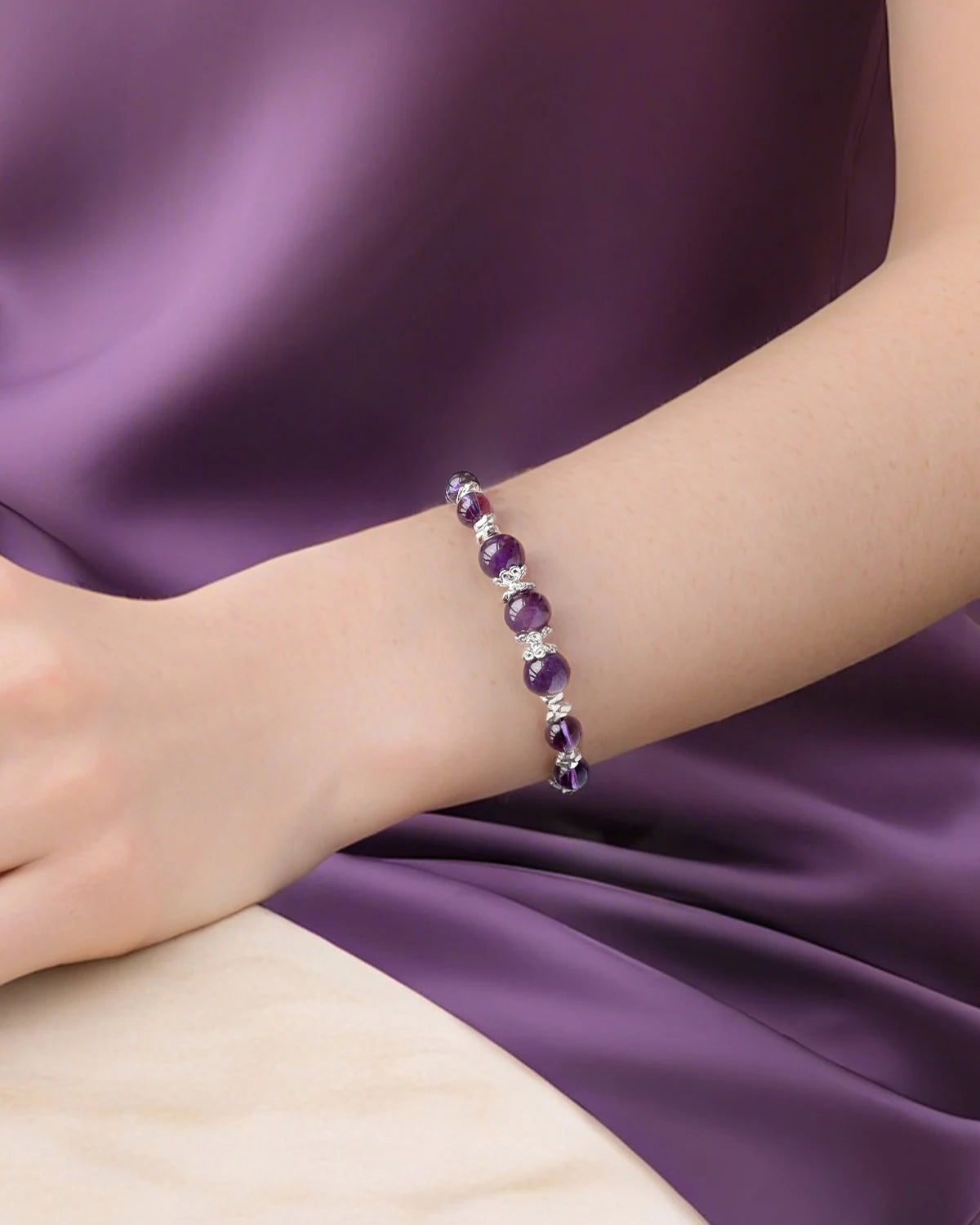 auqamarine beaded bracelet