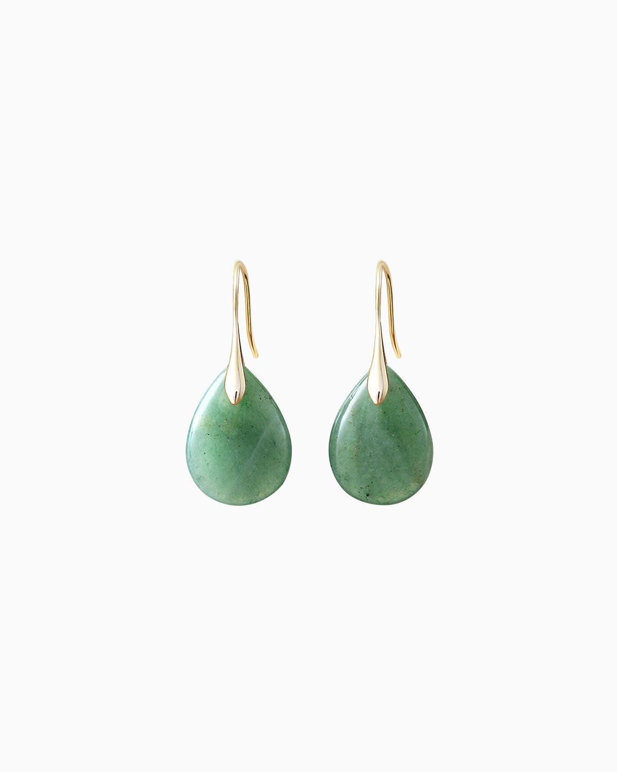 aventurine 14k gold plated earrings
