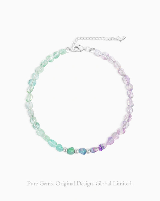 Green Fluorite 14K Gold Plated Beaded Bracelet