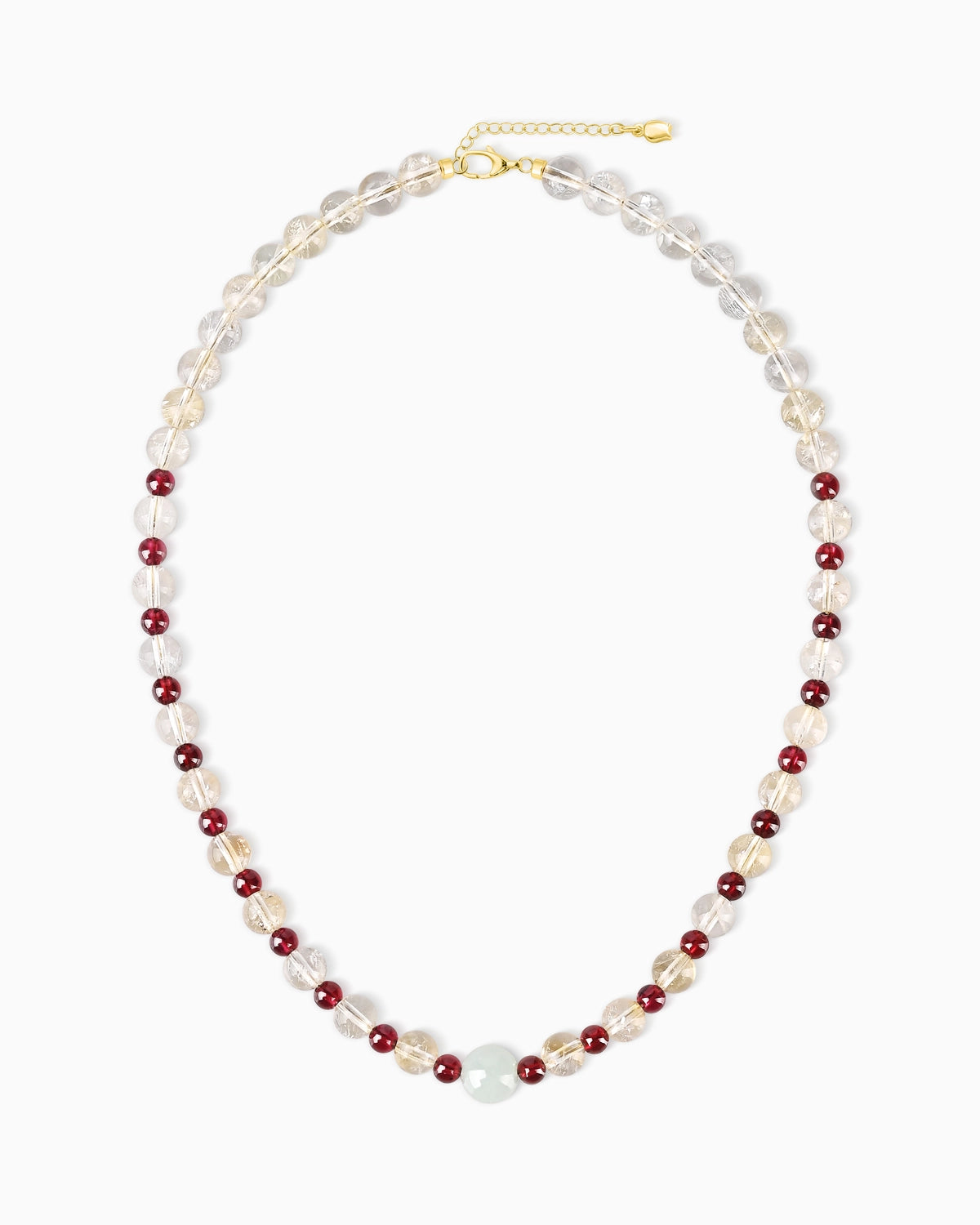 citrine and garnet beaded necklace – Birthstone Jewelry