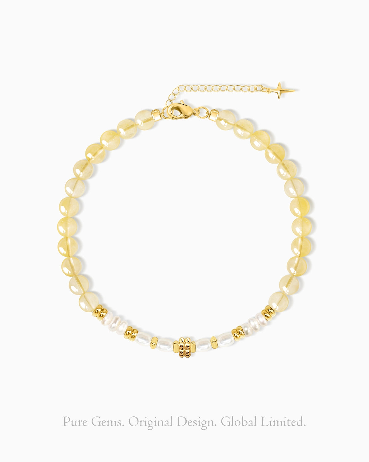 citrine beaded bracelet – november gemstong
