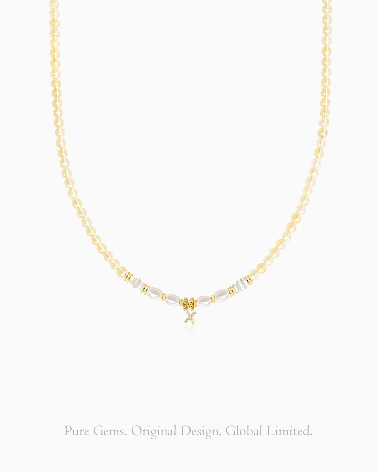 citrine beaded necklace