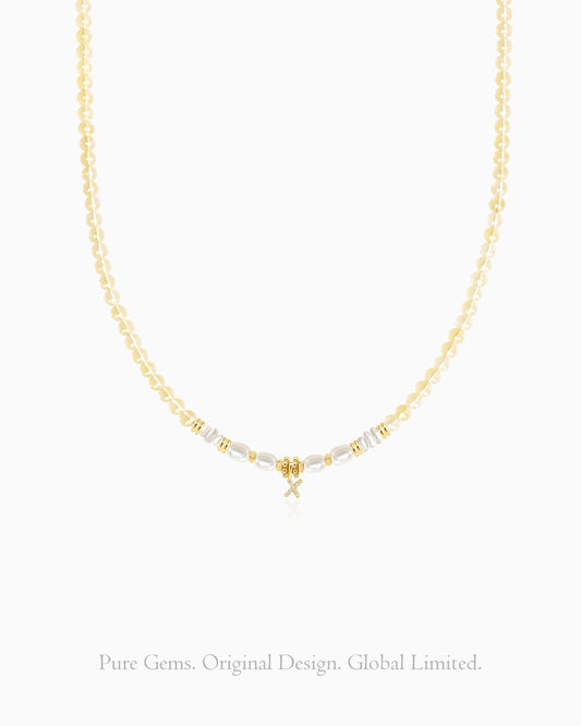 citrine beaded necklace