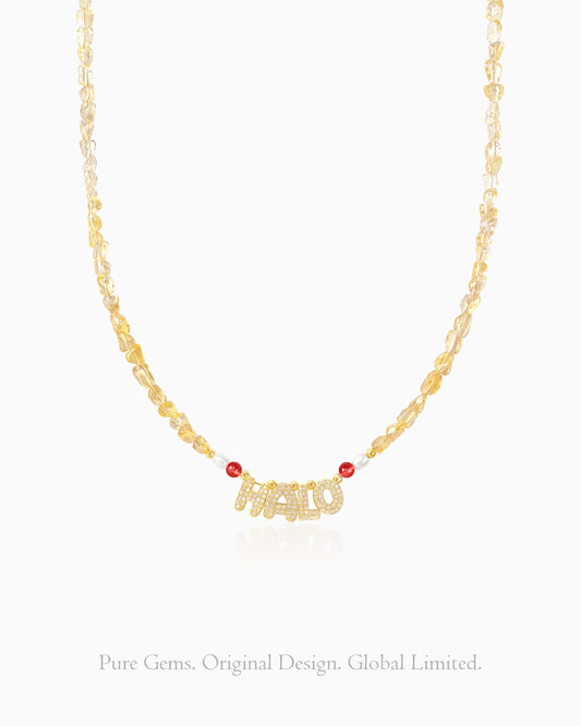 Citrine Red Agate Gold Plated Sterling Silver Necklace – Energy & Courage