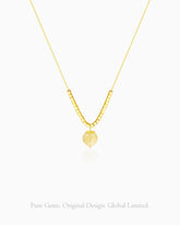 citrine cube bead pendant necklace – November birthstone jewelry