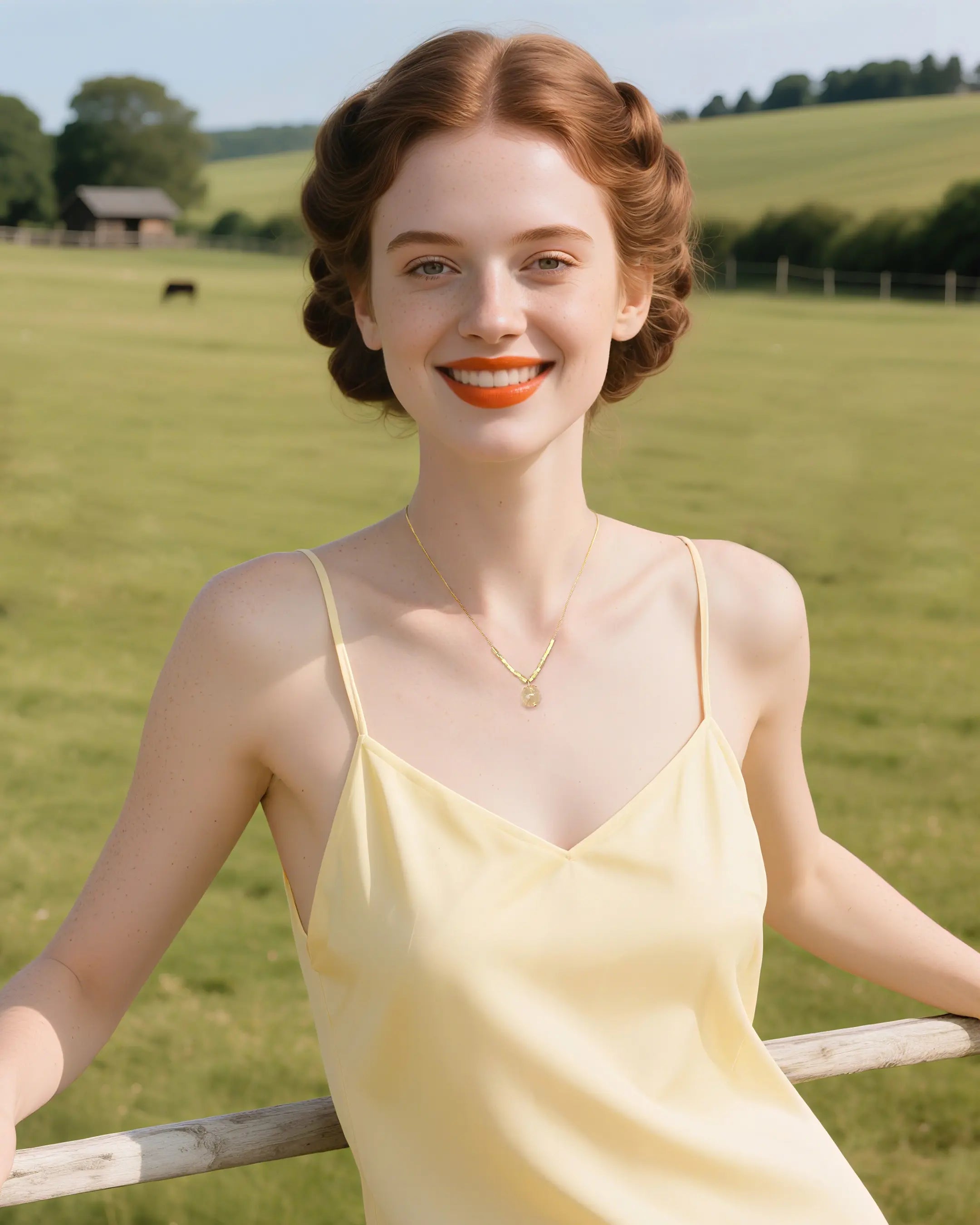 citrine cube beaded pendant necklace – november birthstone jewelry