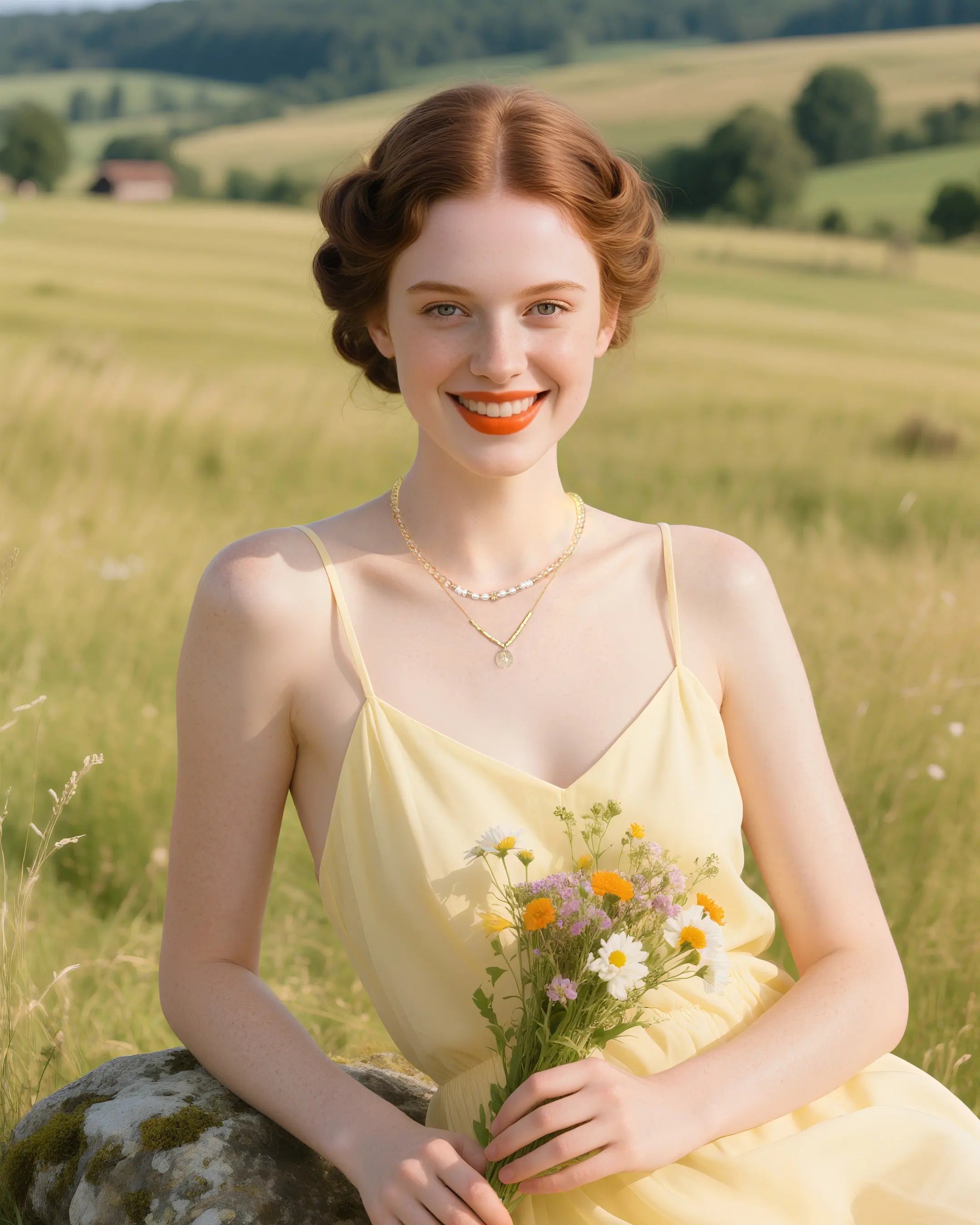 citrine cube beaded necklace set – November birthstone jewelry