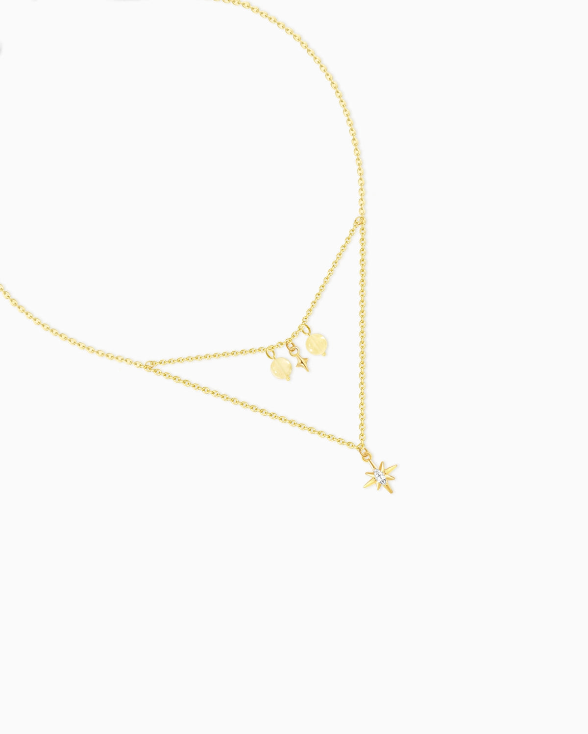 citrine pendant neckalce detail