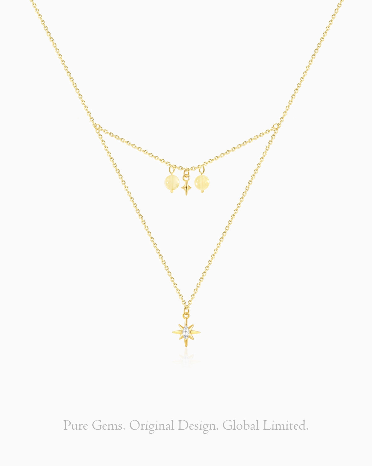 citrine pendant layered design