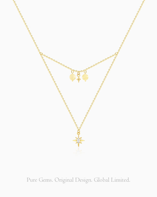 citrine pendant layered design