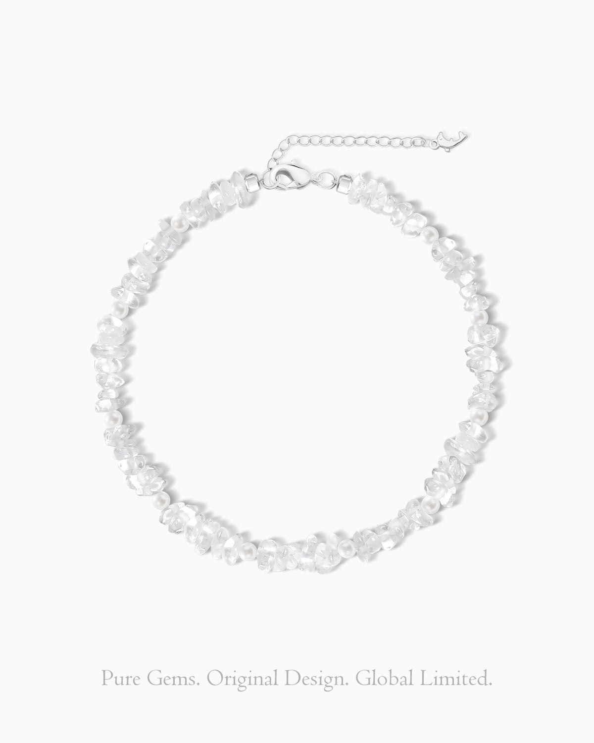 clear quartz irregular beaded bracelet – april birthstone jewelry