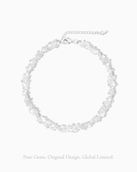 clear quartz irregular beaded bracelet – april birthstone jewelry