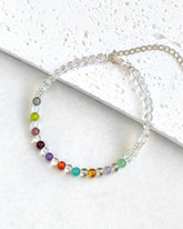 Clear Quartz Multi-Gem Silver Bracelet – Clarity & Joy