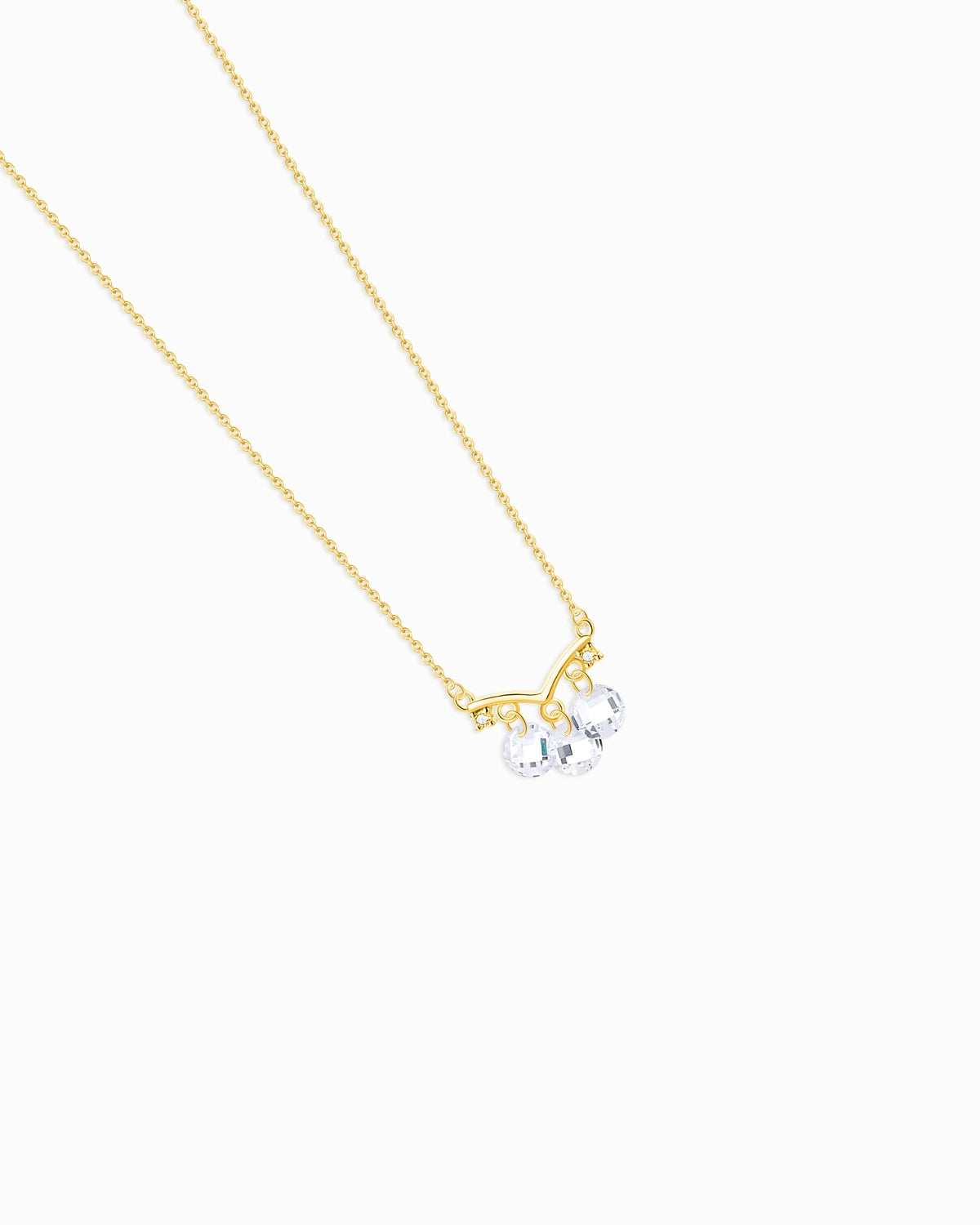 Clear Quartz Gold Pendant Pendant Necklace | HALO IN STYLE