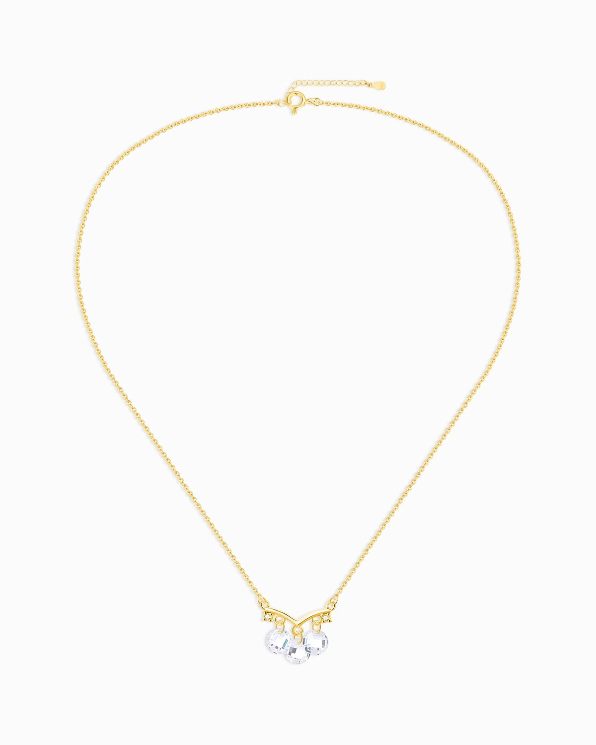 Clear Quartz Gold Pendant Pendant Necklace | HALO IN STYLE