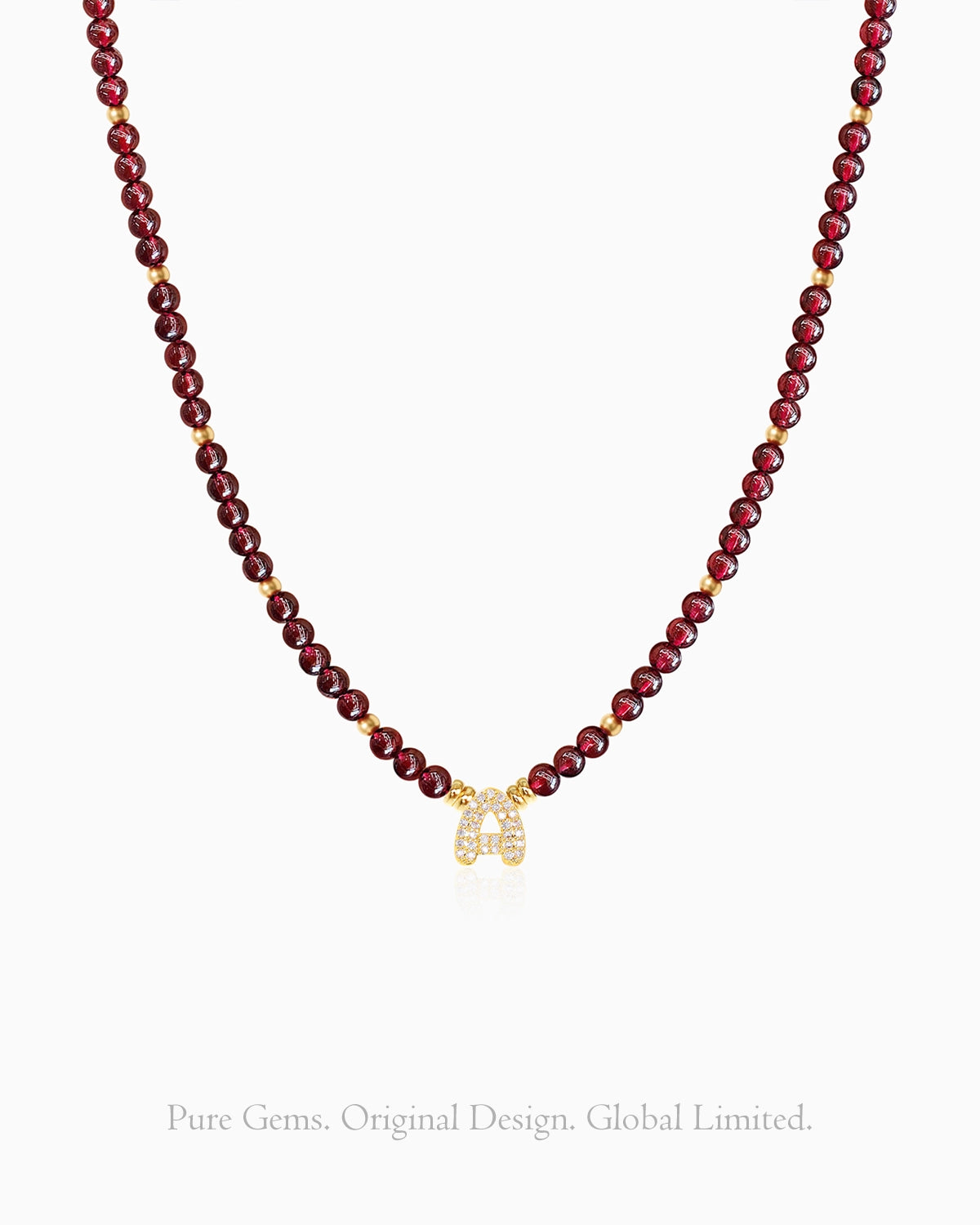 garnet beaded necklace