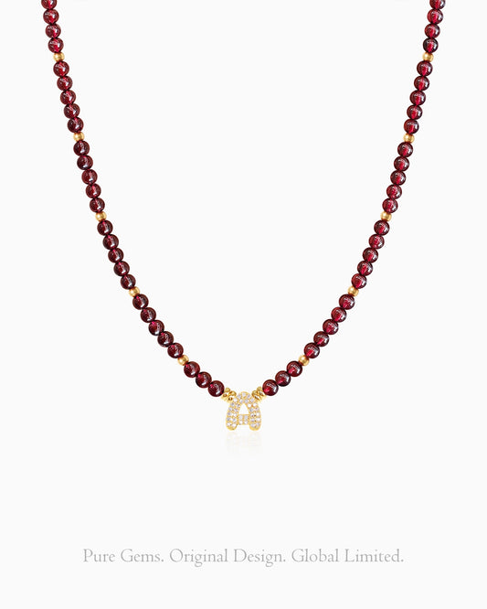 garnet beaded necklace