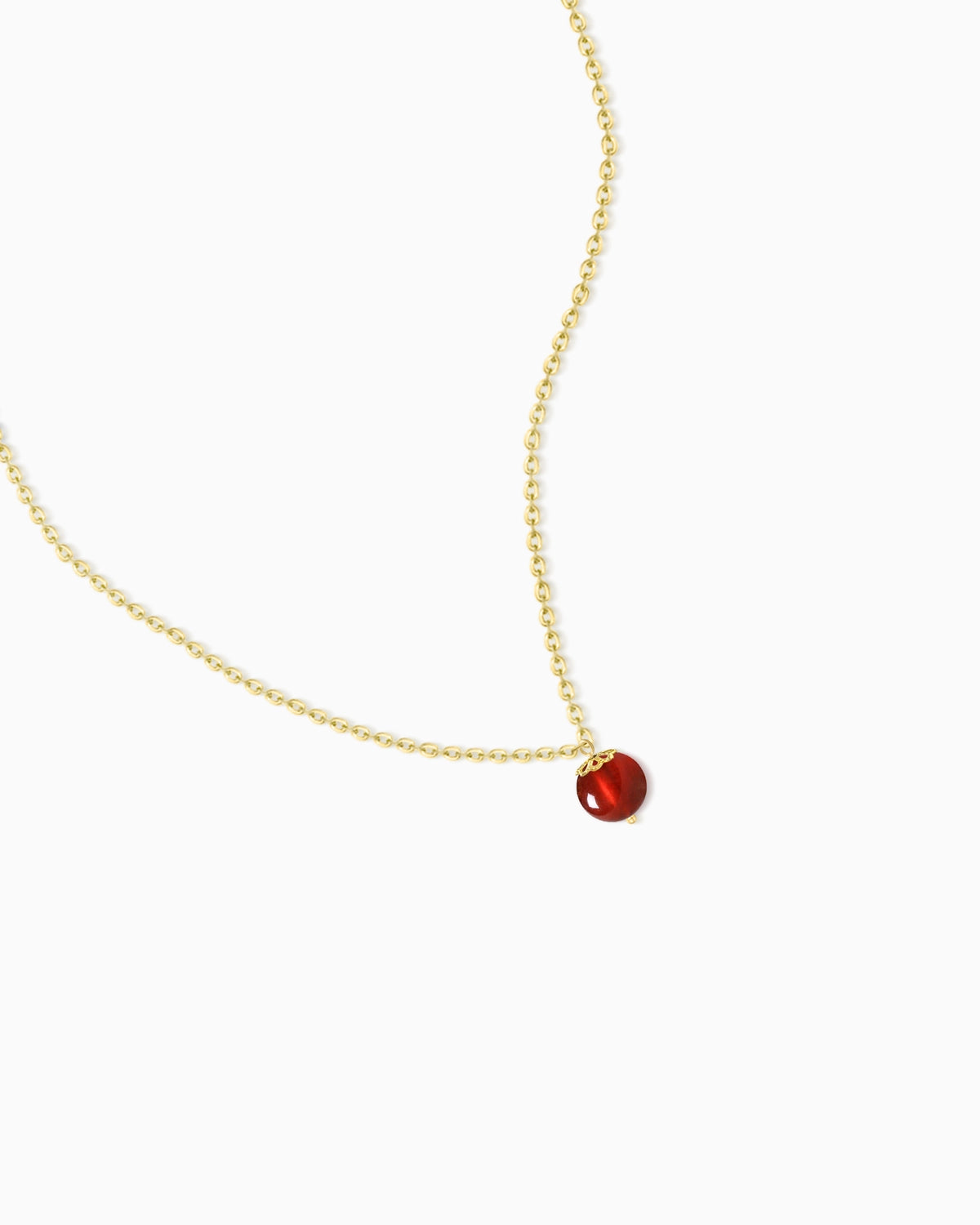 january garnet pendant necklace