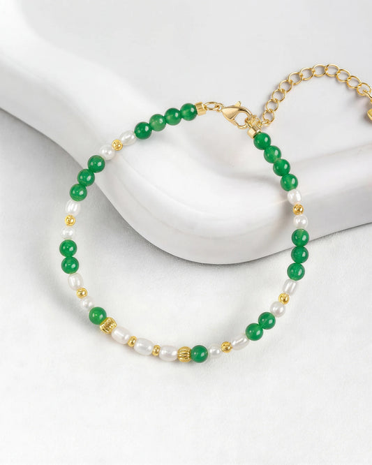 green_agate_and_pearl_bracelet